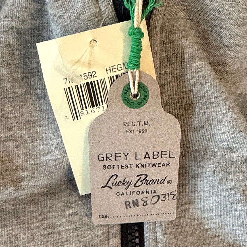 2 Brand New Lucky 3rd Quarter sleeved Shirt and Grey Label Hooded Jacket - Picture 8 of 10
